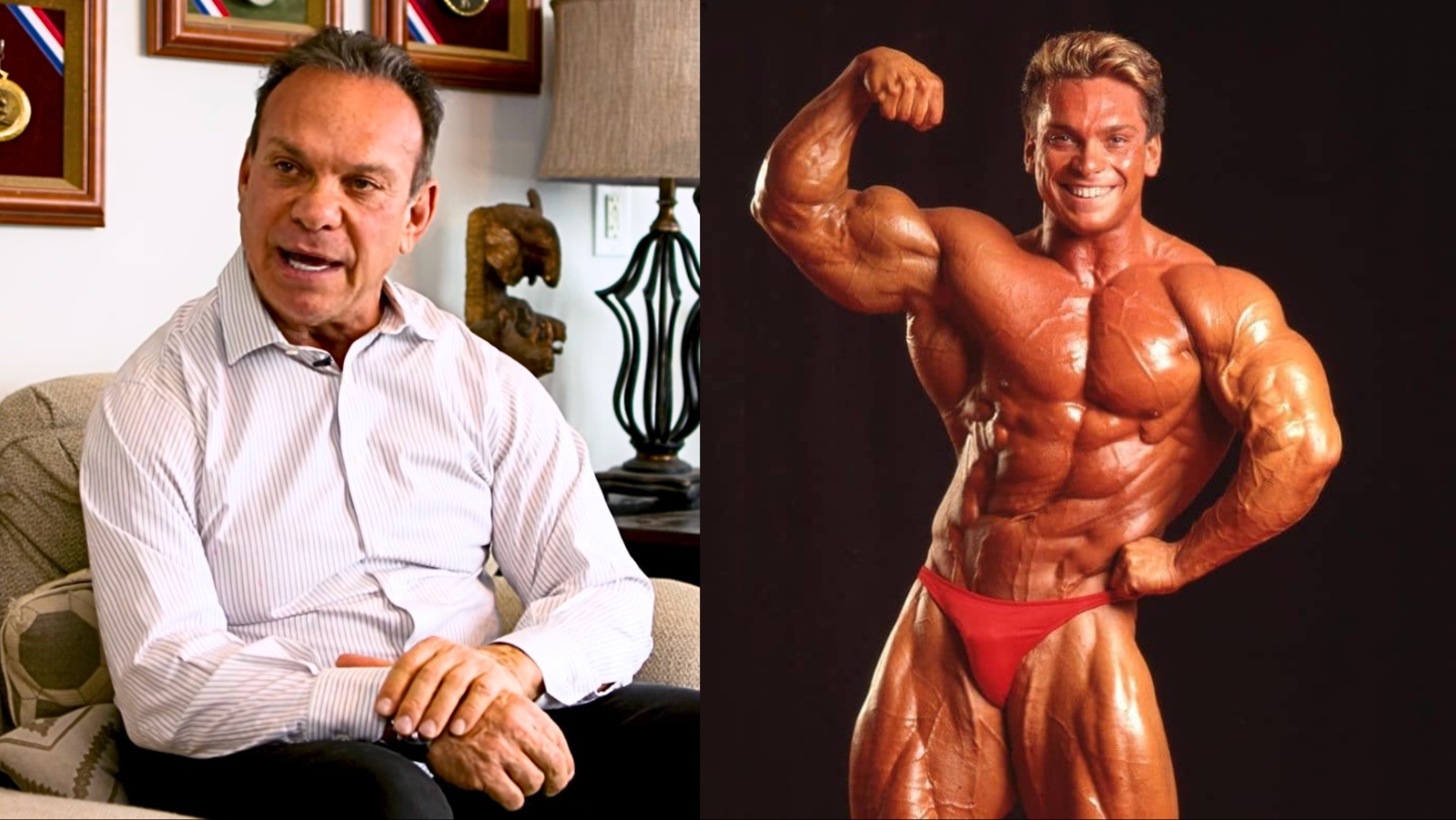 Atleta concentrado, segurando barra de supino, com foco visual na musculatura do peito e ícone de cérebro ao fundo