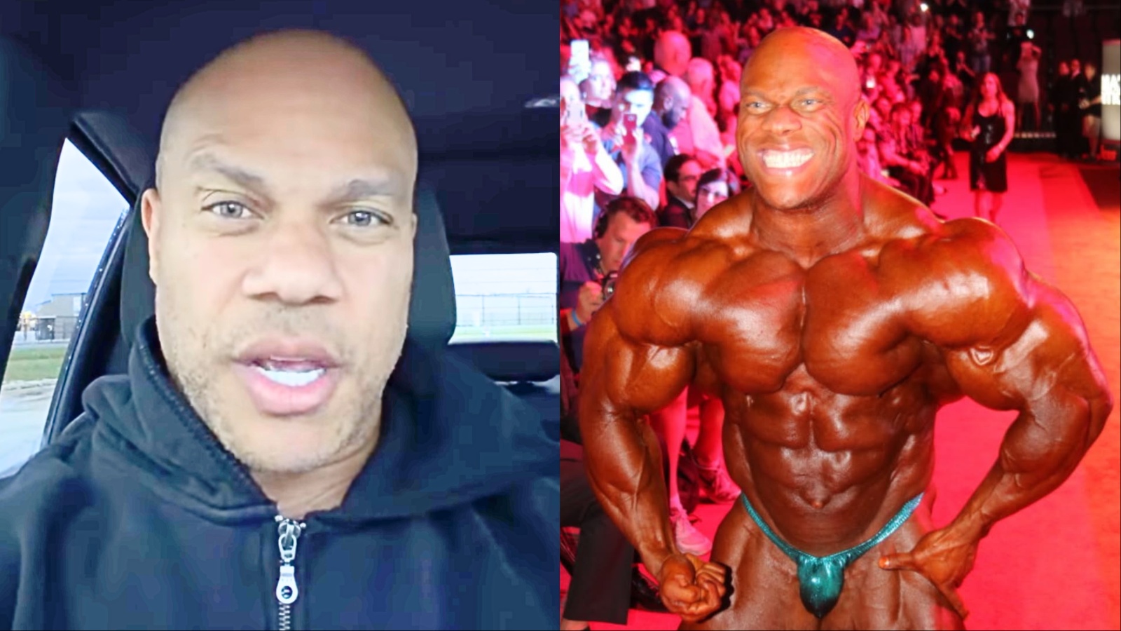 Fisiculturista posando sob luzes de palco, destacando volume muscular definido e veias saltadas em pose clássica