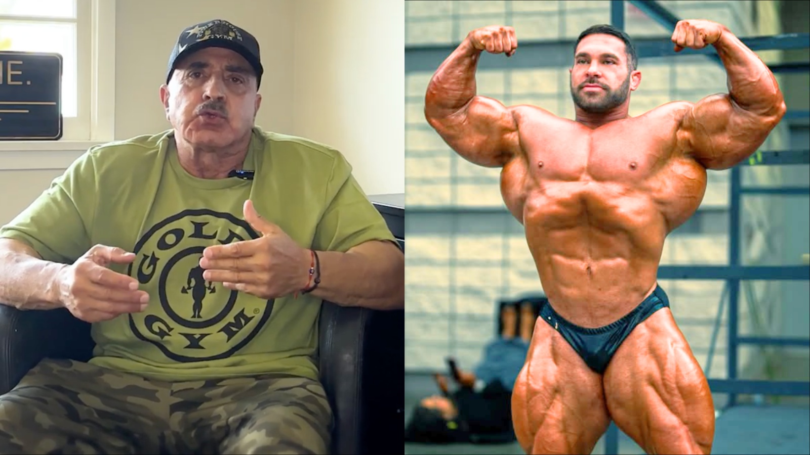 Atleta posando com musculatura densa e definida sob luz dramática, destacando fibras musculares e separação muscular
