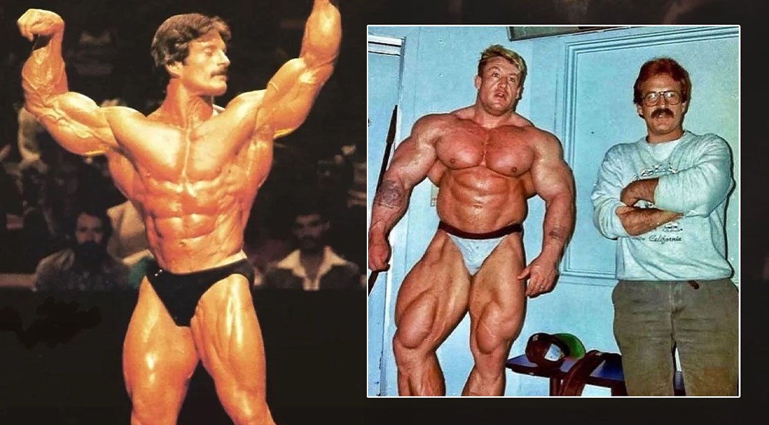 Um homem fortemente musculado realizando um movimento de agachamento com peso pesado, com uma expressão de concentração