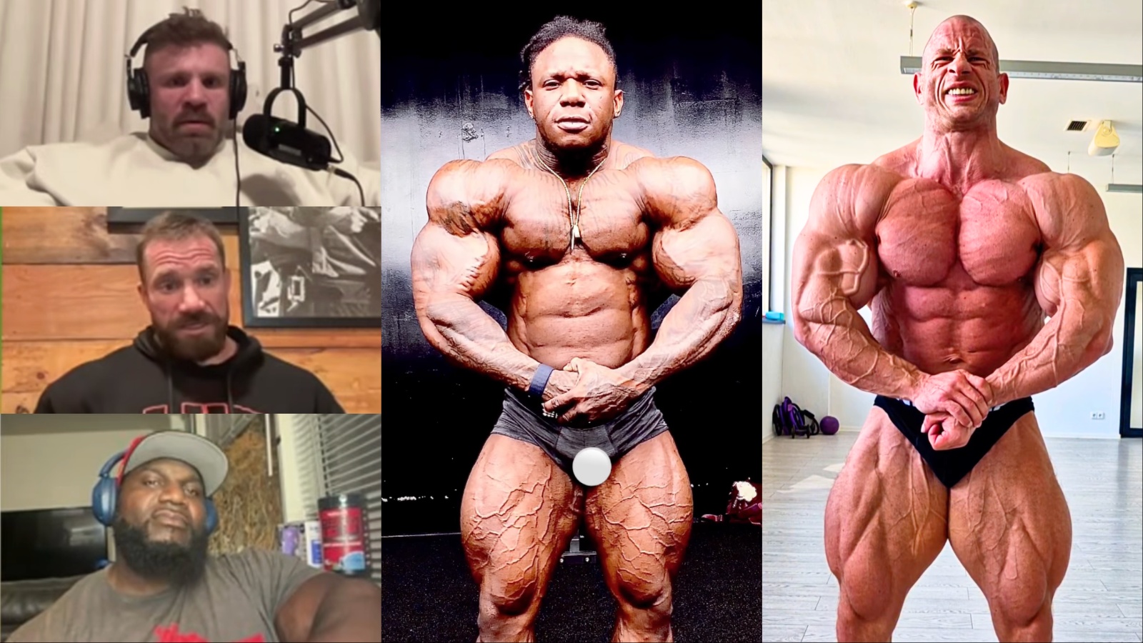 Fisiculturista profissional em pose clássica de exibição muscular sob luz dramática em palco de competição