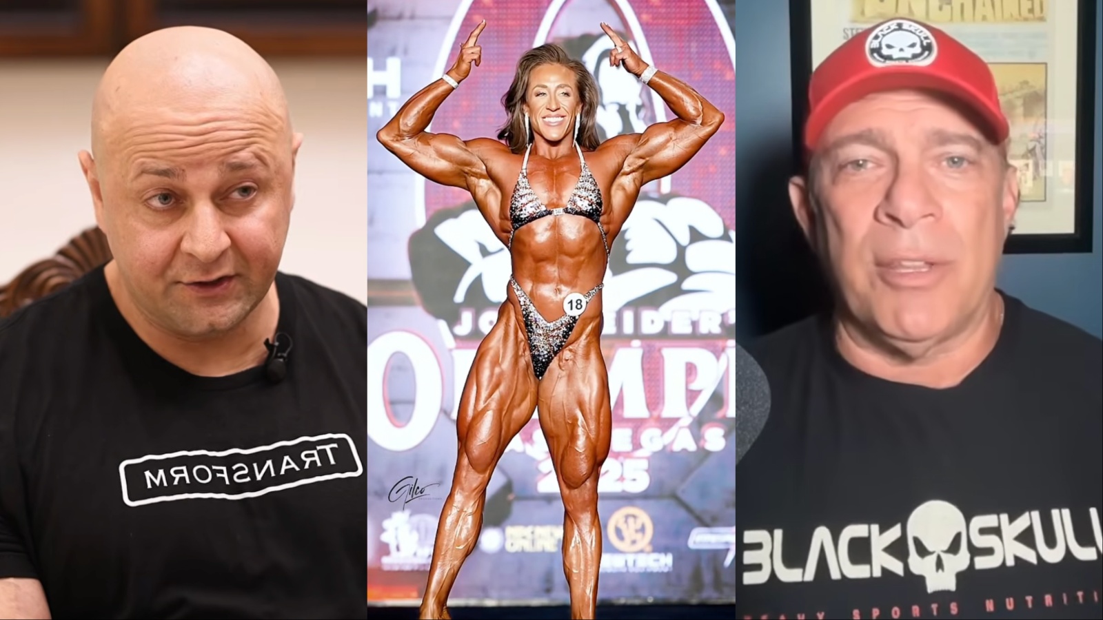Atleta de fisiculturismo exibindo bíceps definidos ao lado de uma seringa contendo preenchedor PMMA translúcido