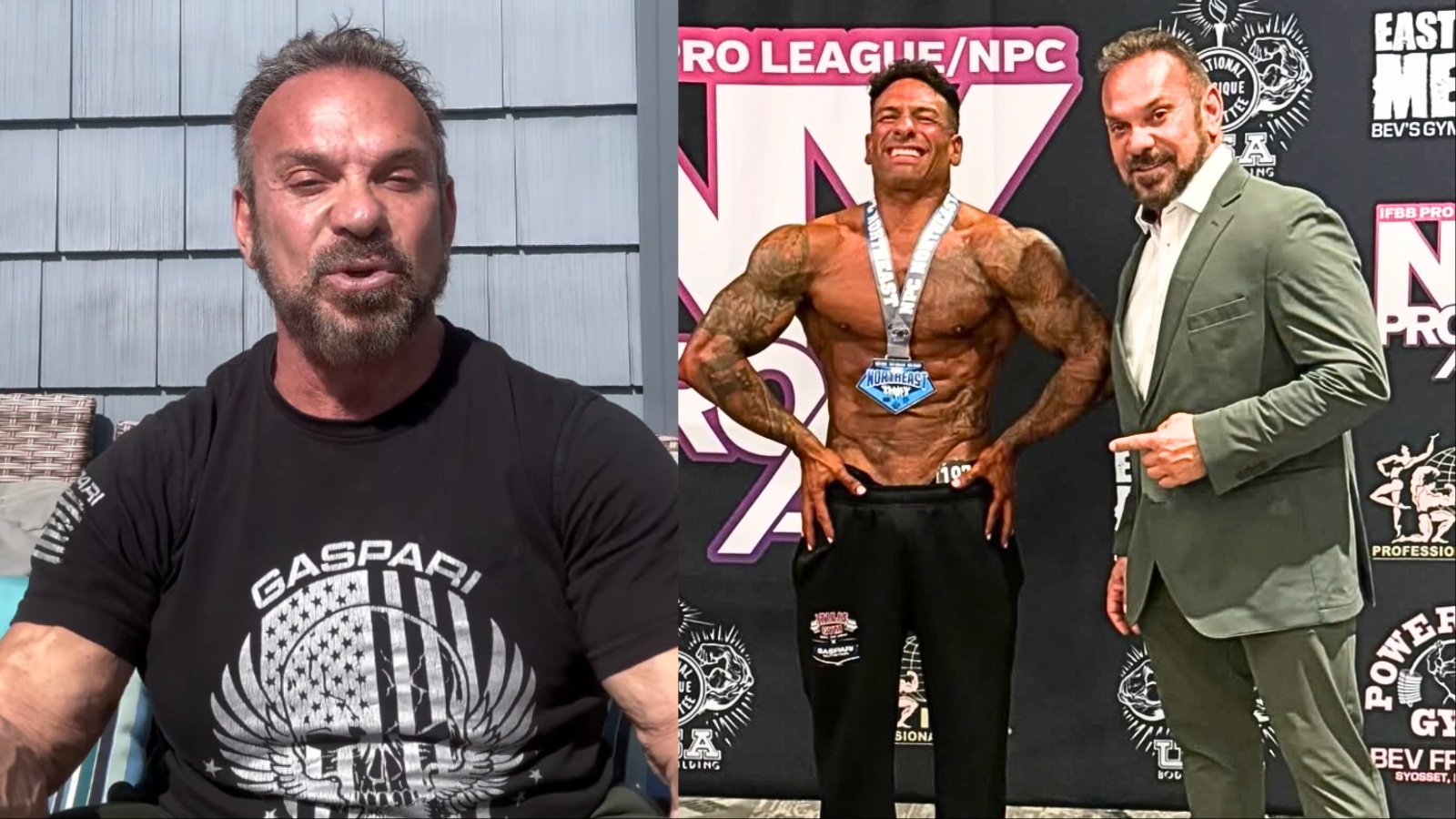Bodybuilder relaxando em poltrona com shake proteico e suplementos, destacando a recuperação muscular pós-treino
