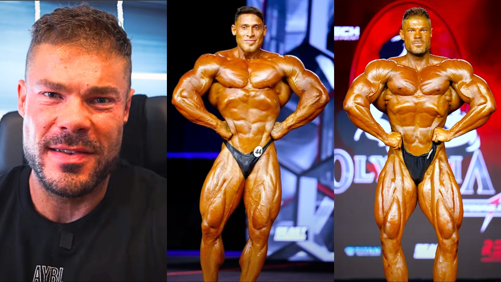 Wesley Vissers levanta barra pesada na academia, cercado por halteres e banners do Arnold Classic 2027